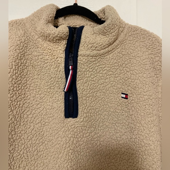 Vintage Tommy Hilfiger Quarter Zip Sherpa Sweater - Picture 3 of 5